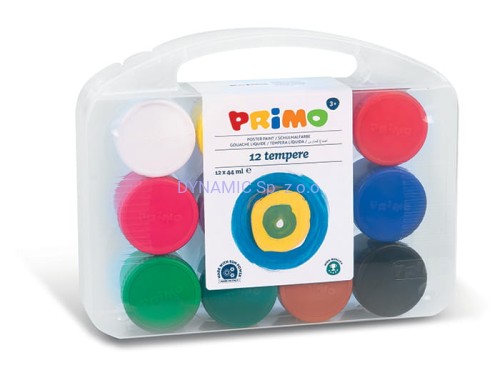 Farby Plakatowe Tempera 12 kol. x 44 ml w plastikowej walizce