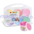 Farby do malowania palcami perłowe 6x100g w plastikowej walizce