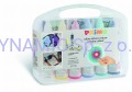 Farby do malowania na szkle 6 kolorów w plastikowej walizce.