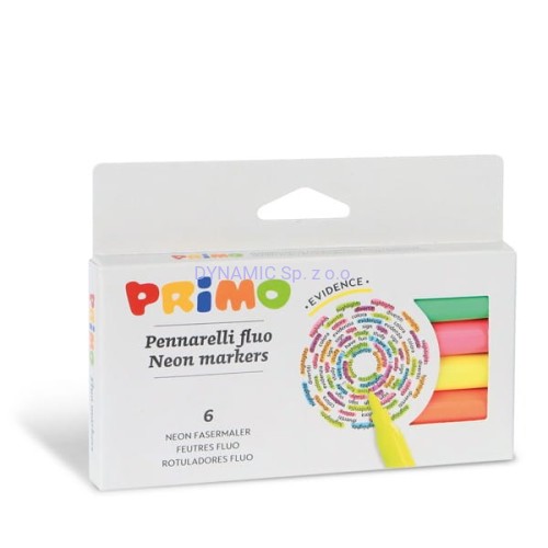 Flamastry fluo PRIMO 6 kolorów