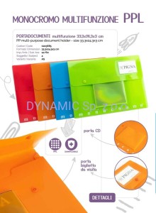 Teczka A4 Multifunkcjonalna 33,3x24x3,3 cm Monocromo Polipropylen