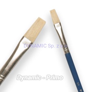 Płaski pędzelek do farb olejnych oraz akrylowych